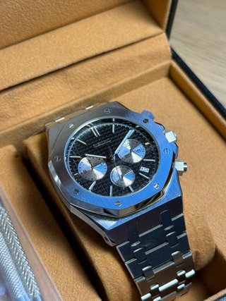 Seiko Mod Royal Oak 41mm Crono Negro