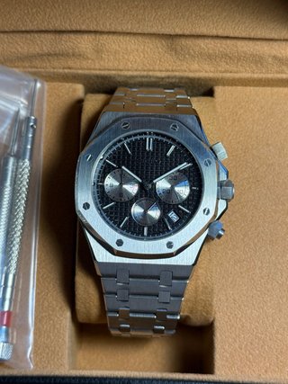 Seiko Mod Royal Oak 41mm Crono Negro