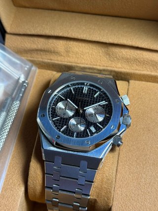 Seiko Mod Royal Oak 41mm Crono Negro