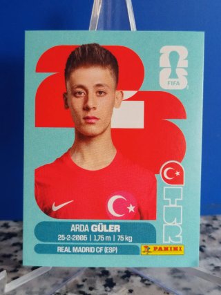 Cromo Arda Guler mundial 2026 panini