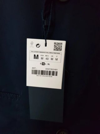 Gabardina Azul Zara Talla M