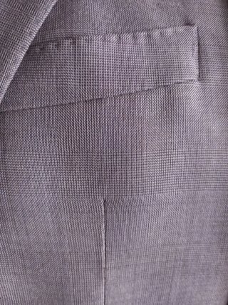 Traje de caballero de cuadros azul Cortefiel.