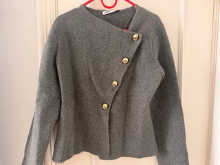 Chaqueta Zara Punto Gris