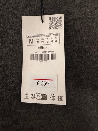 Chaqueta Zara Punto Gris