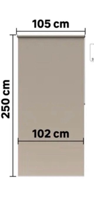 Estor enrollable translúcido 105x250