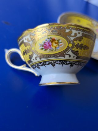 Antico Set Tazza e Piattino Meissen in Porcellana