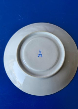 Antico Set Tazza e Piattino Meissen in Porcellana