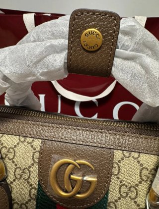 Mala Gucci Bege/Castanho