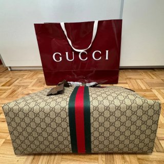 Mala Gucci Bege/Castanho