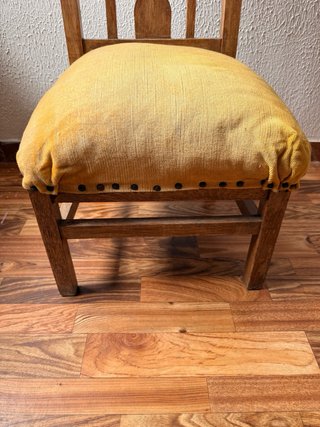 Reclinatorio antiguo madera y terciopelo