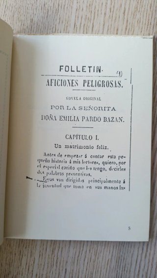 Aficiones peligrosas de Emilia Pardo Bazán