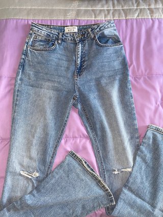 Pantalón campana azul