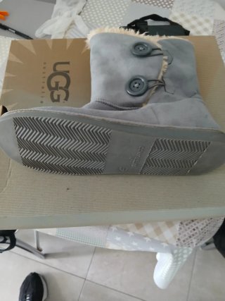 Botines UGG grises con pelo