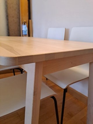 Mesa IKEA LISABO + 4 Sillas NORDMYRA