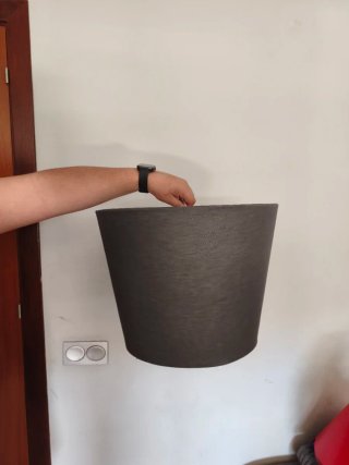 Pantalla de lámpara de tela gris