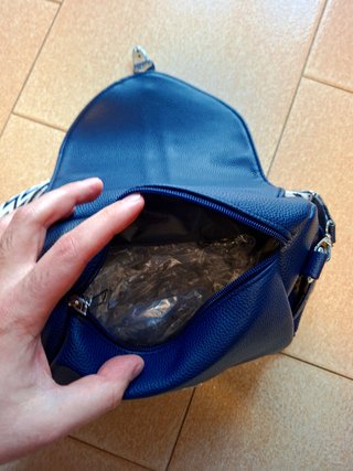 Borsa tracolla donna ecopelle blu