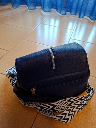 Borsa tracolla donna ecopelle blu