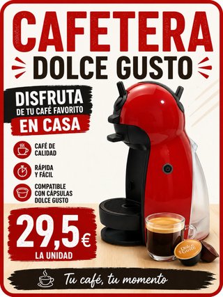 Cafetera Dolce Gusto Roja