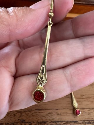 Aretes  de estilo Art Déco Latón Rojo