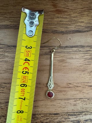 Aretes  de estilo Art Déco Latón Rojo