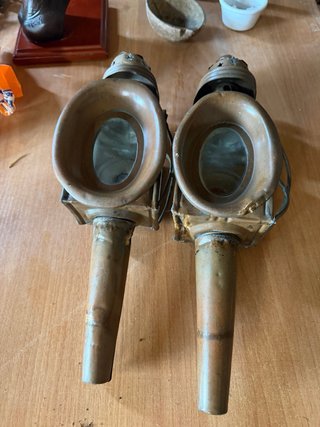Faroles antiguos de carro (2 unidades)