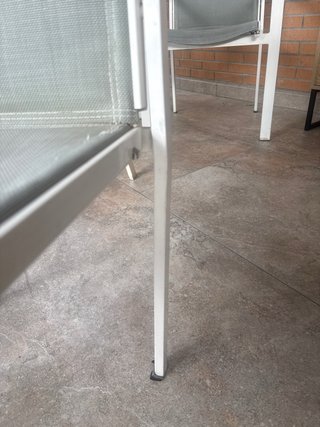 Sillas de jardín grises/verdoso y blanco
