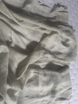 2 cortinas lino verde aguamarina