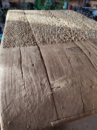Trillo antiguo de madera