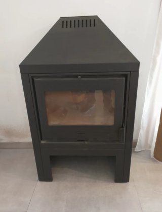 Chimenea Lacunza Napoli Hierro Negro muy poco uso