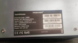 Pantalla TPV Táctil  15" e impresora térmica 80mm
