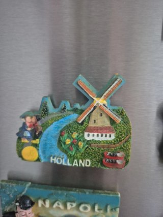 Lote 4 Imanes Recuerdo: Holanda, Nápoles, Mar Rojo