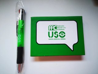 Bolígrafo y libreta USO nuevo
