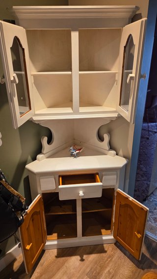 Mueble esquinero blanco madera