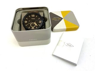 Reloj Fossil JR1487 Cronógrafo Piel Negro Marrón