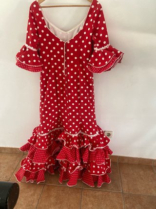 Vestido Flamenca Lunares Rojo Talla M