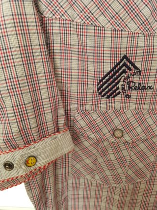 Camisa cuadros manga corta Talla M