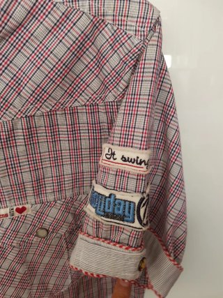 Camisa cuadros manga corta Talla M