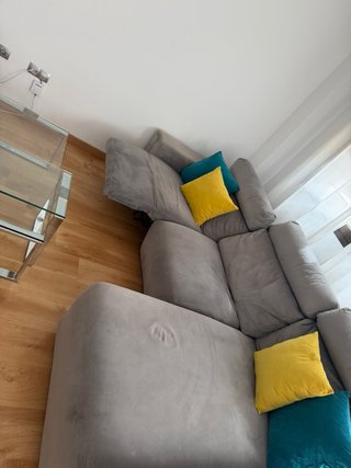 Sofá reclinable eléctrico 3 plazas gris