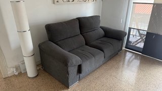 Sofá 3 plazas extensible gris