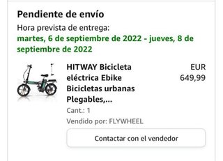 Bicicleta Eléctrica Plegable Negra