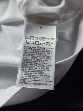 Camiseta Gap Blanca Logo Grande