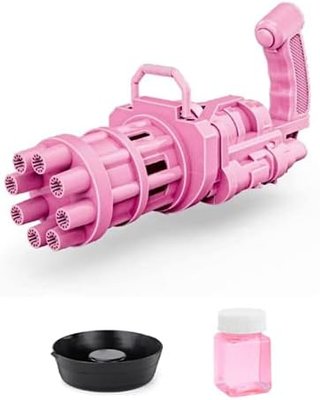 PACK DE 4 Pistola de Burbujas Gatling Rosa