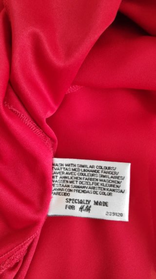 Vestido H&M Rojo Largo Fiesta