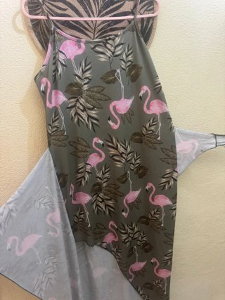 Vestido Largo Estampado Flamencos