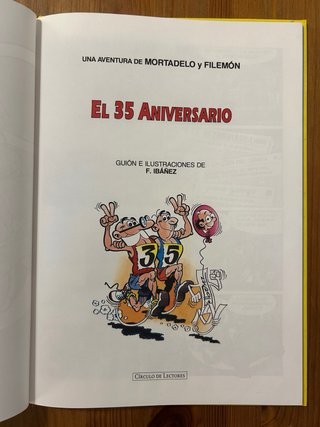 Cómic de El 35 aniversario de Mortadelo y Filemón