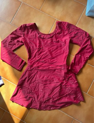Vestido patinaje artístico con pedrería