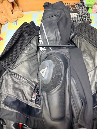 Chaqueta Moto Dainese Cuero Negra/Blanca/Roja