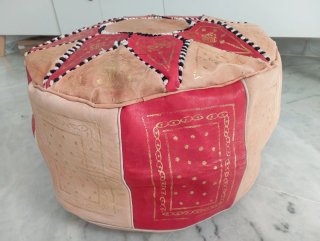 Puff Marroquí Cuero Nuevo