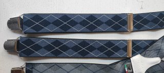 Bretelle con dettaglio in pelle