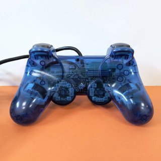 CONTROLLER PER SONY PLAYSTATION 2 BLU TRASPARENTE